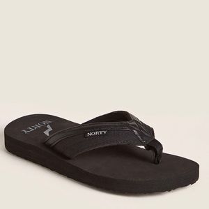Norty Boys Black Logo Flip Flops